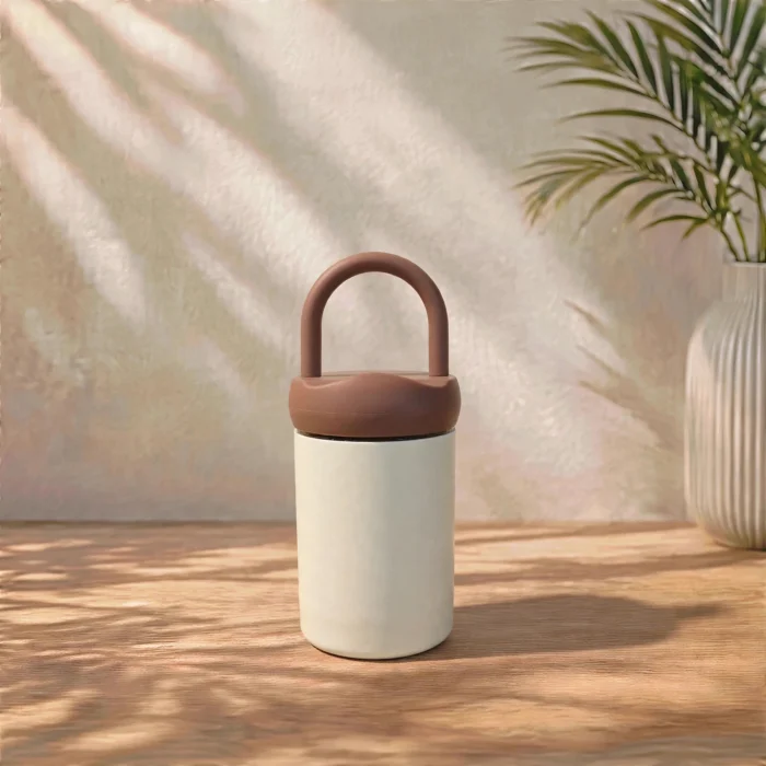Aesthetic Glass Tumbler With Handle Lid Set - Portable Mini Insulated Tumbler With Loop Handle