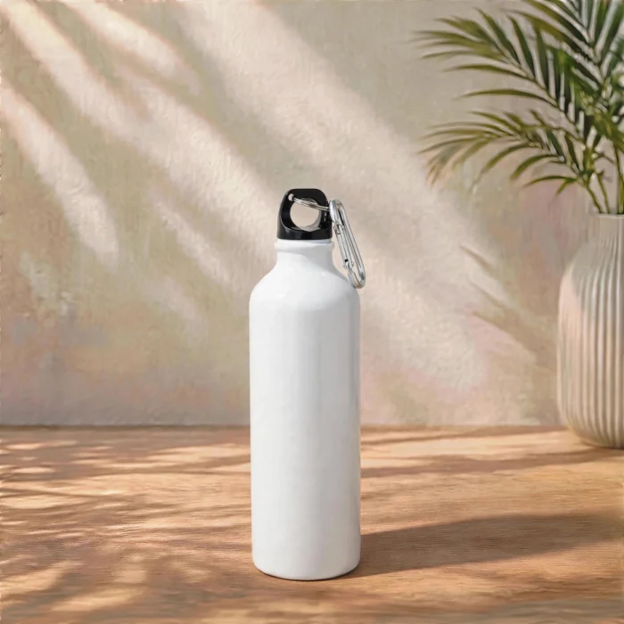 Personalised Bottle 500 mL With Sublimation Print - Premium Aluminum Bottle Set With Carabiner Hook