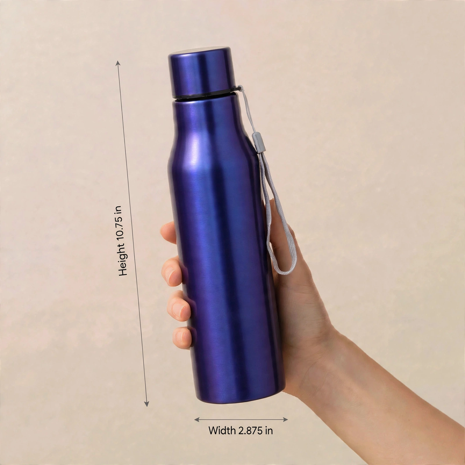 Personalized Bottle 1L With Laser Engraving - Premium 304 Stainless Steel Bottle Set With Lanyard - Image 2