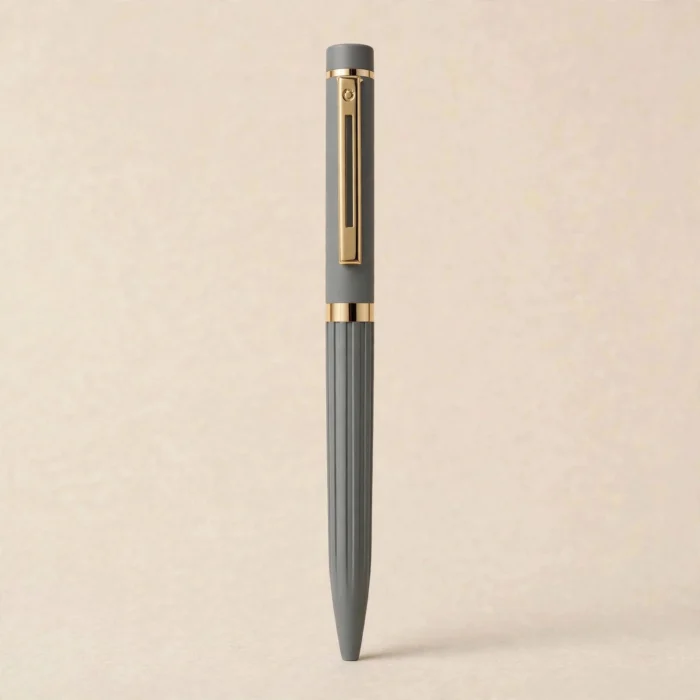 Premium Executive Striped Pen With Gold Clip - Luxury Ball Pen Set