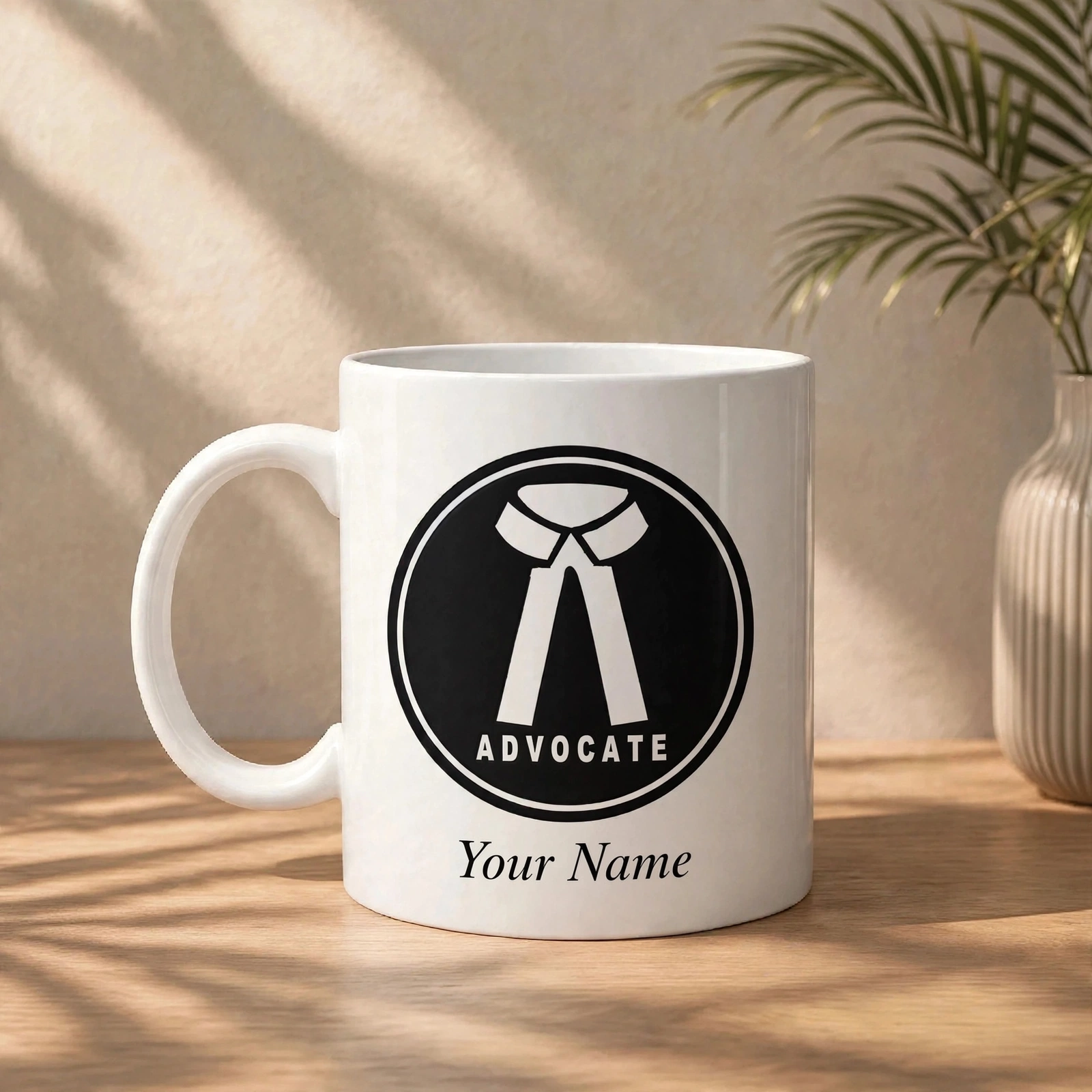 Personalized Advocate Ceramic Mug | Custom Lawyer Band Ceramic Coffee Mug with Name - 325ml