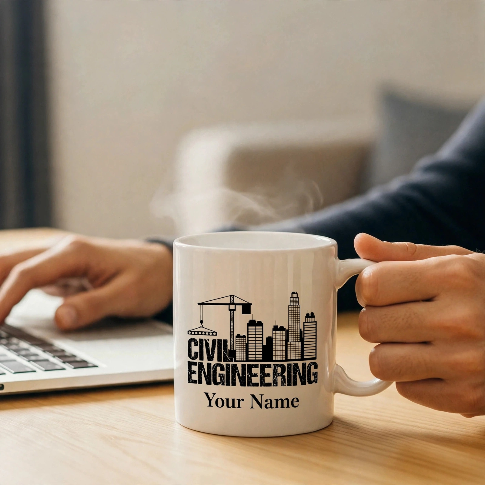 Civil Engineering Ceramic Coffee Mug | Civil Engineer Gift Mug - Image 4