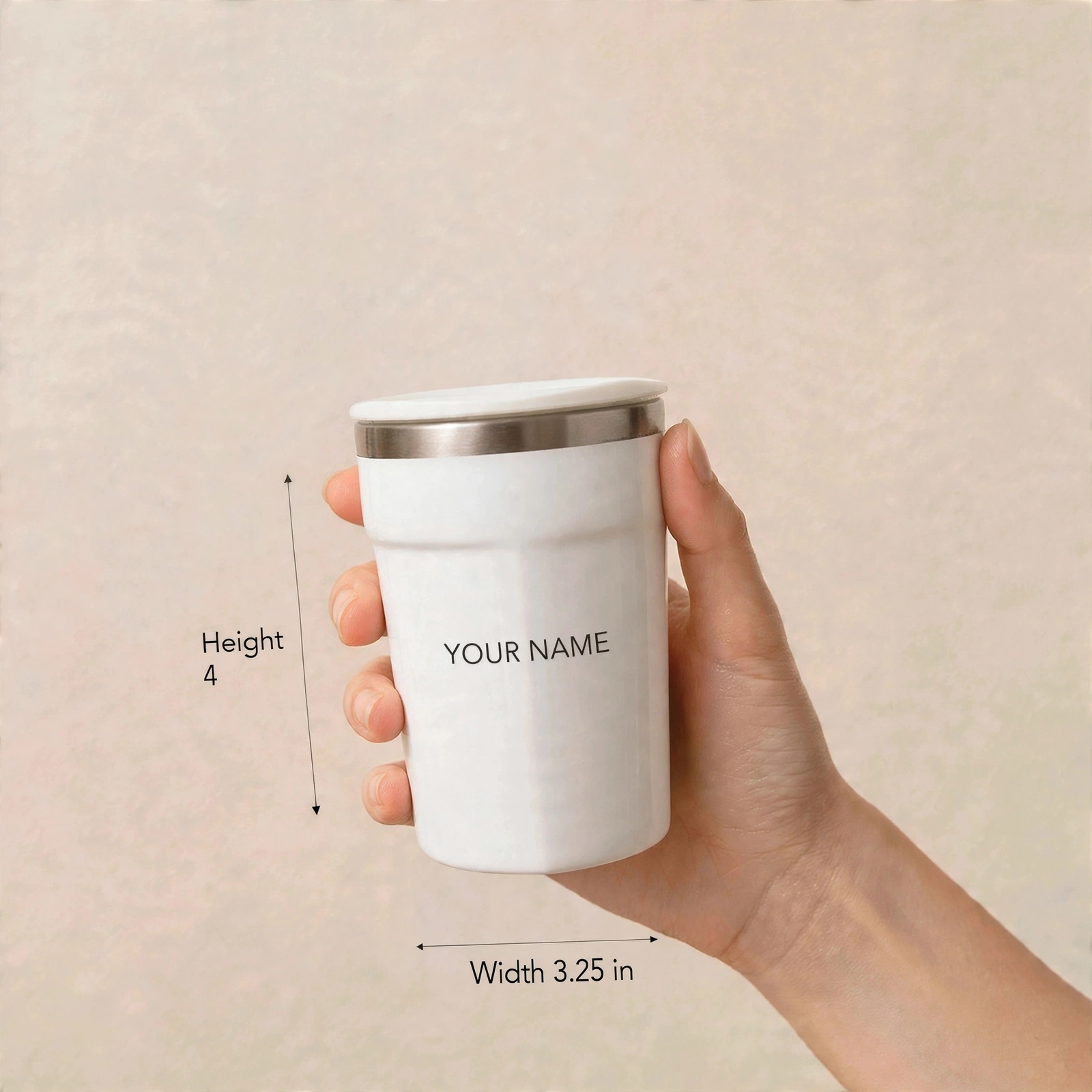 Personalized Coffee Mug With Sip Lid - Insulated Coffee Mug With Custom Name Engraving - Image 2