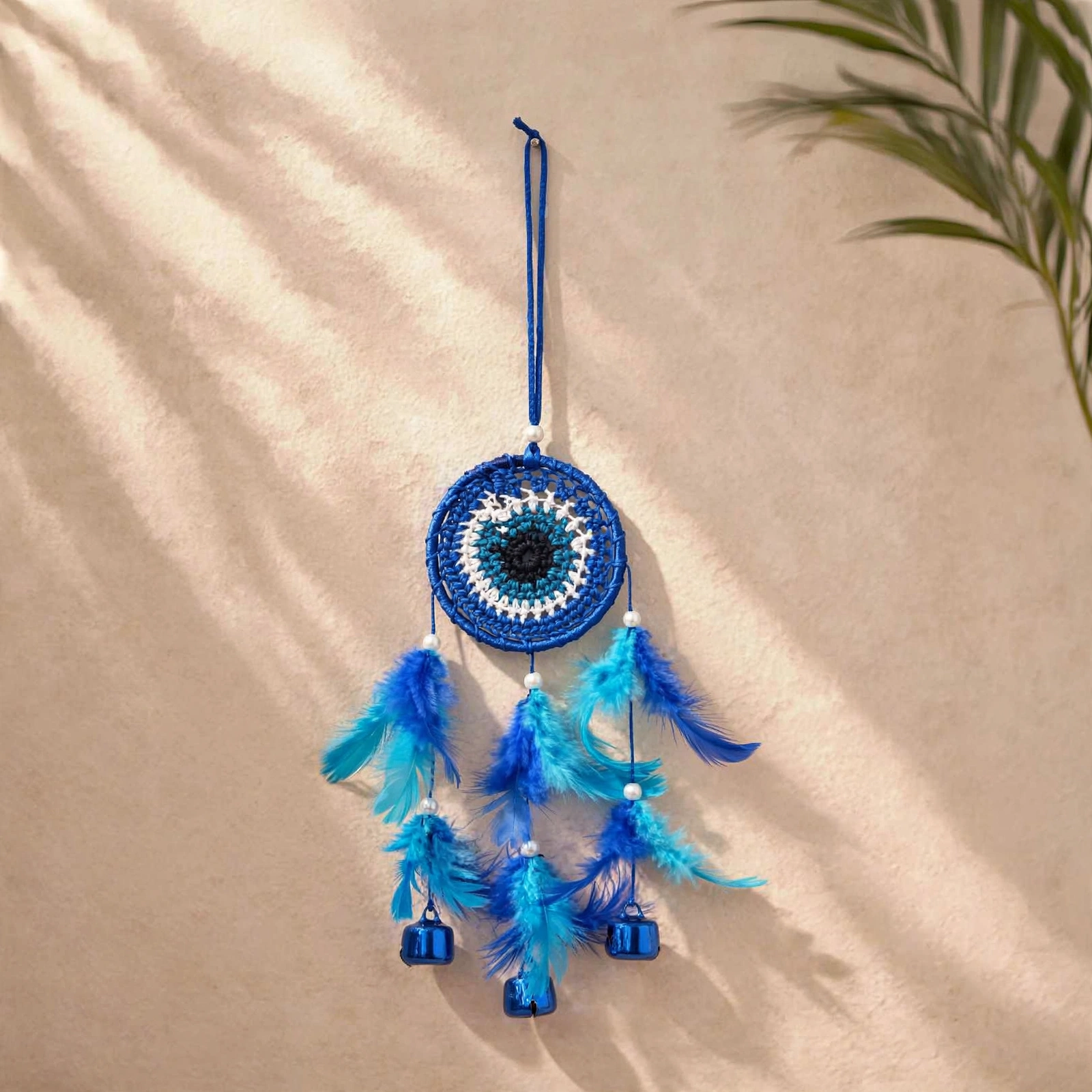 Wind Chime - Evil Eye Dreamcatcher Crochet Wind Chime Wall Hanging