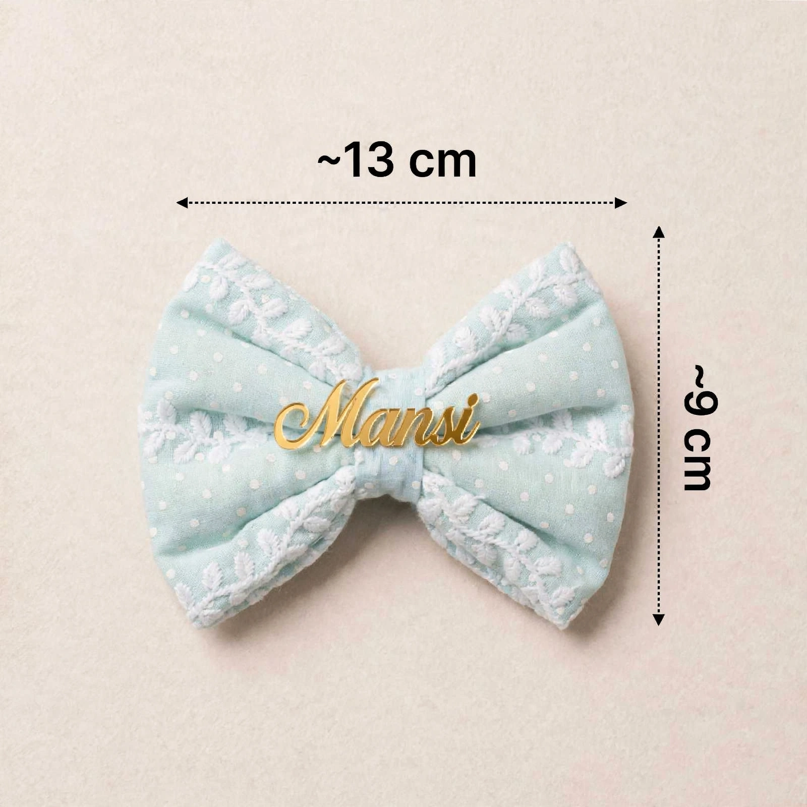 Kids Hair Accessories With Name - Personalized Pearl Bow Clip With Custom Name - Image 2