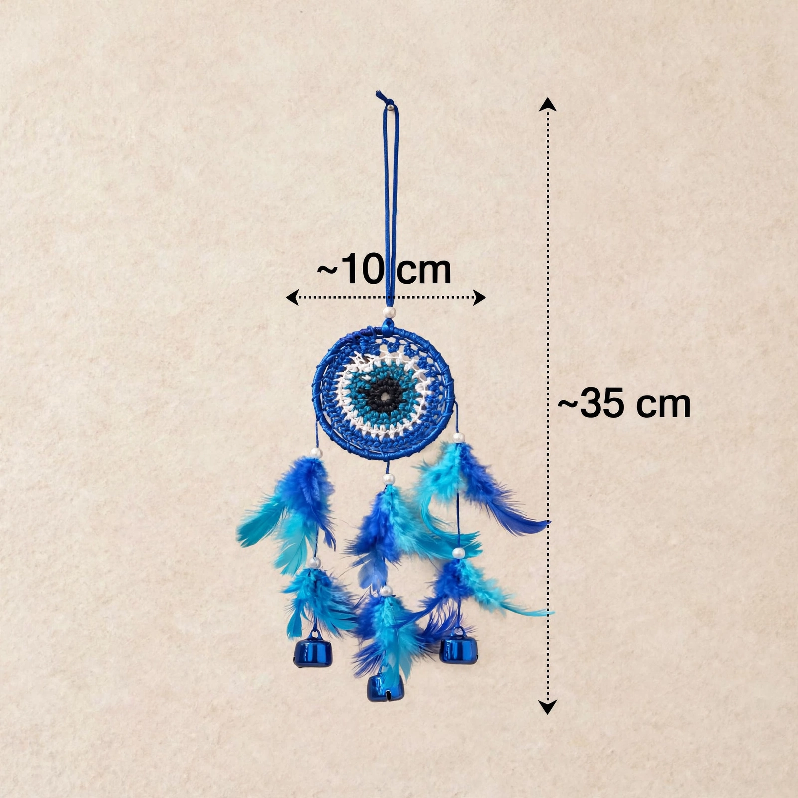 Wind Chime - Evil Eye Dreamcatcher Crochet Wind Chime Wall Hanging - Image 2