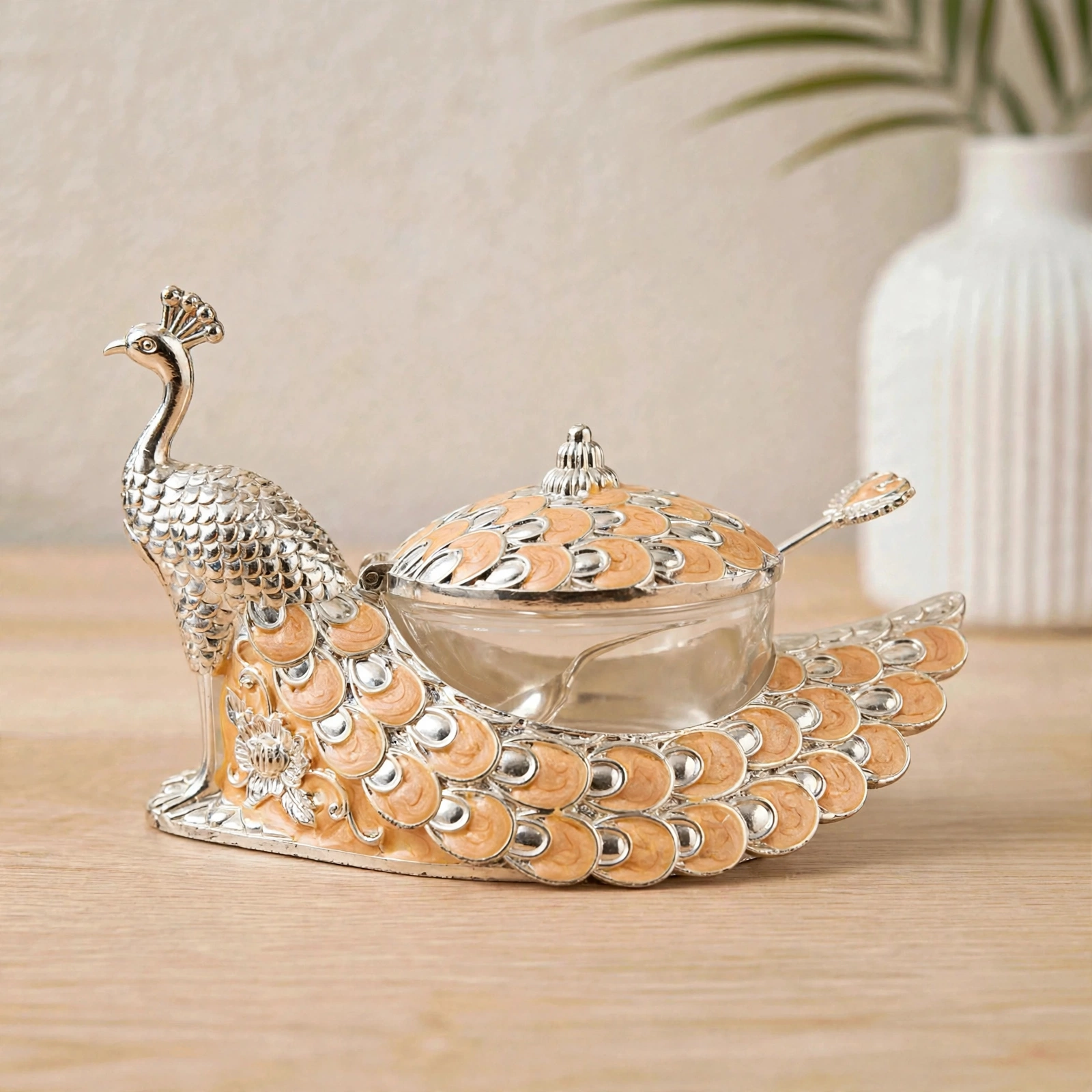 German Silver Product - Premium German Silver Royal Serving Bowl With Designer Legs