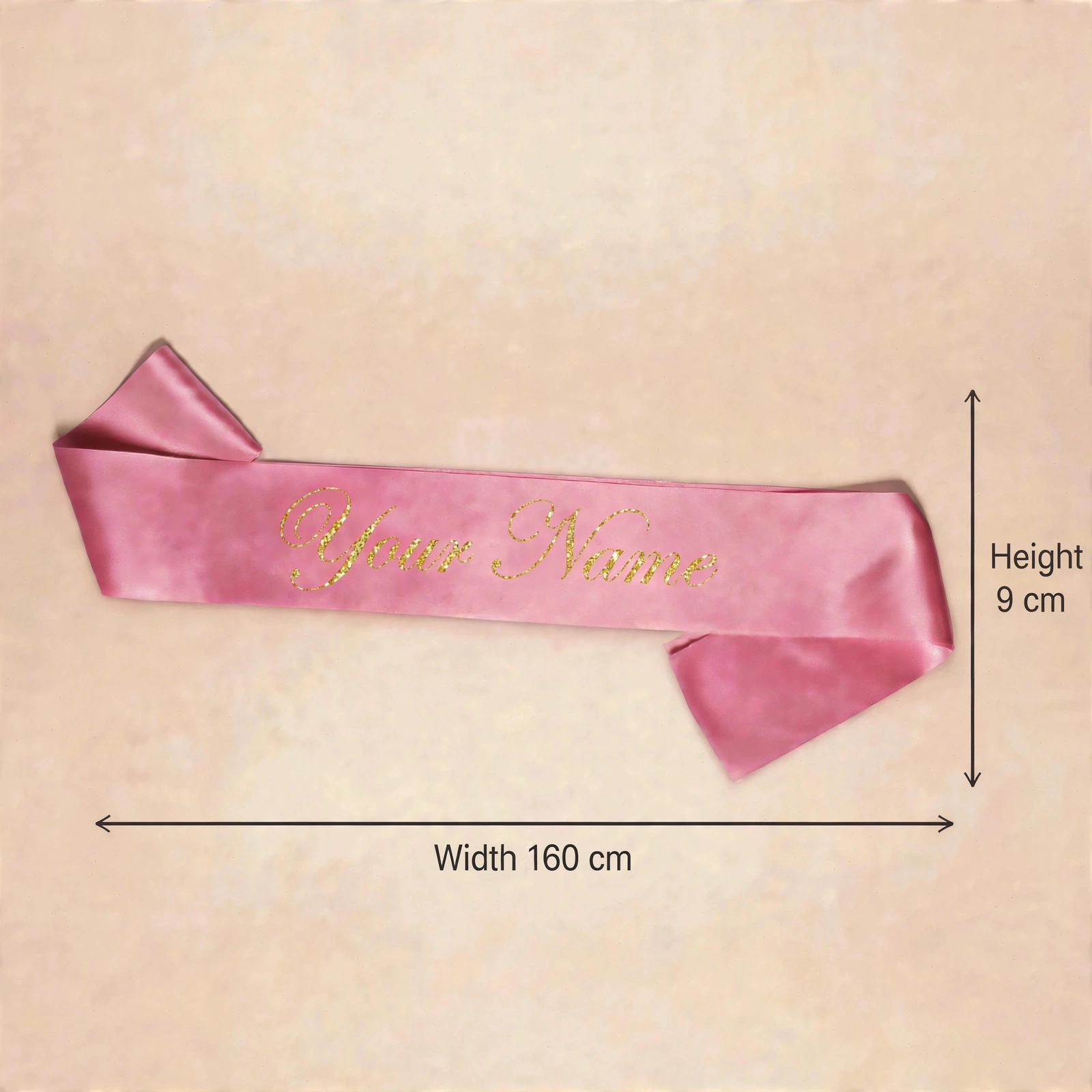 Pink And White Sash - Personalized Satin Sash With Custom Name - Image 2