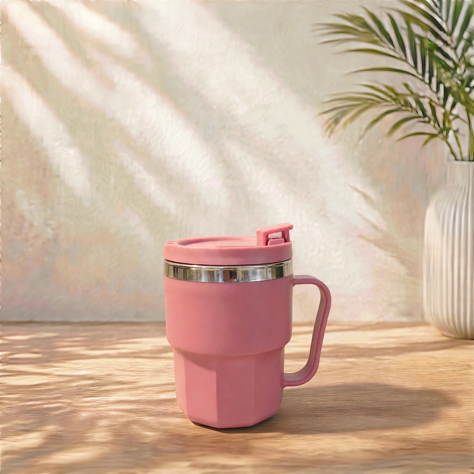 Personalized Coffee Mug - Premium Stainless Steel Travel Mug With Lid And Handle