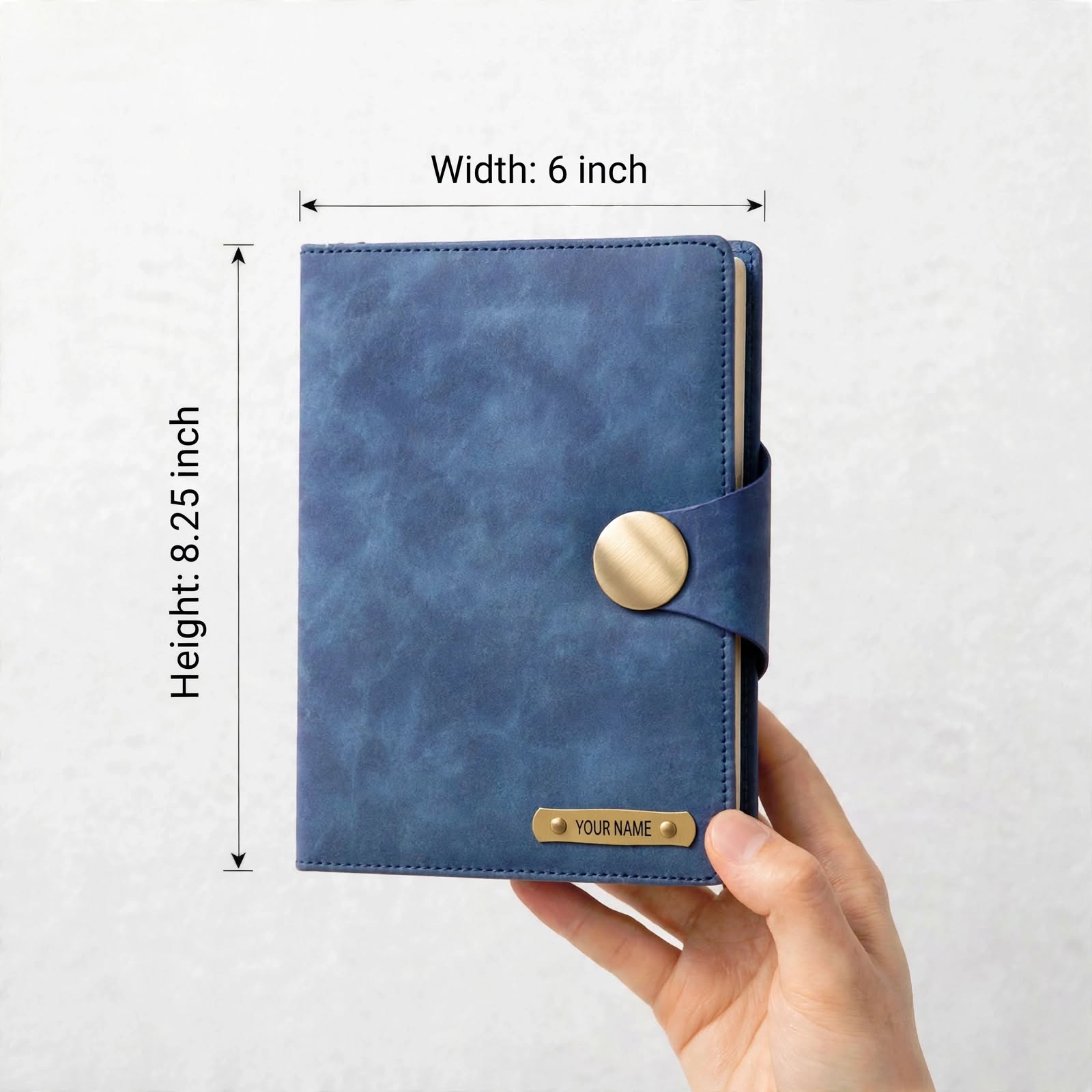 Personalized Name Diary with Custom Engraved Plate - A5 Premium Leather Diary for Office and Gifting - Image 2
