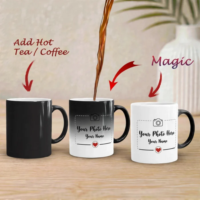 Magic Cup - Premium Color Changing Magic Mug With Custom Photo And Name Reveal